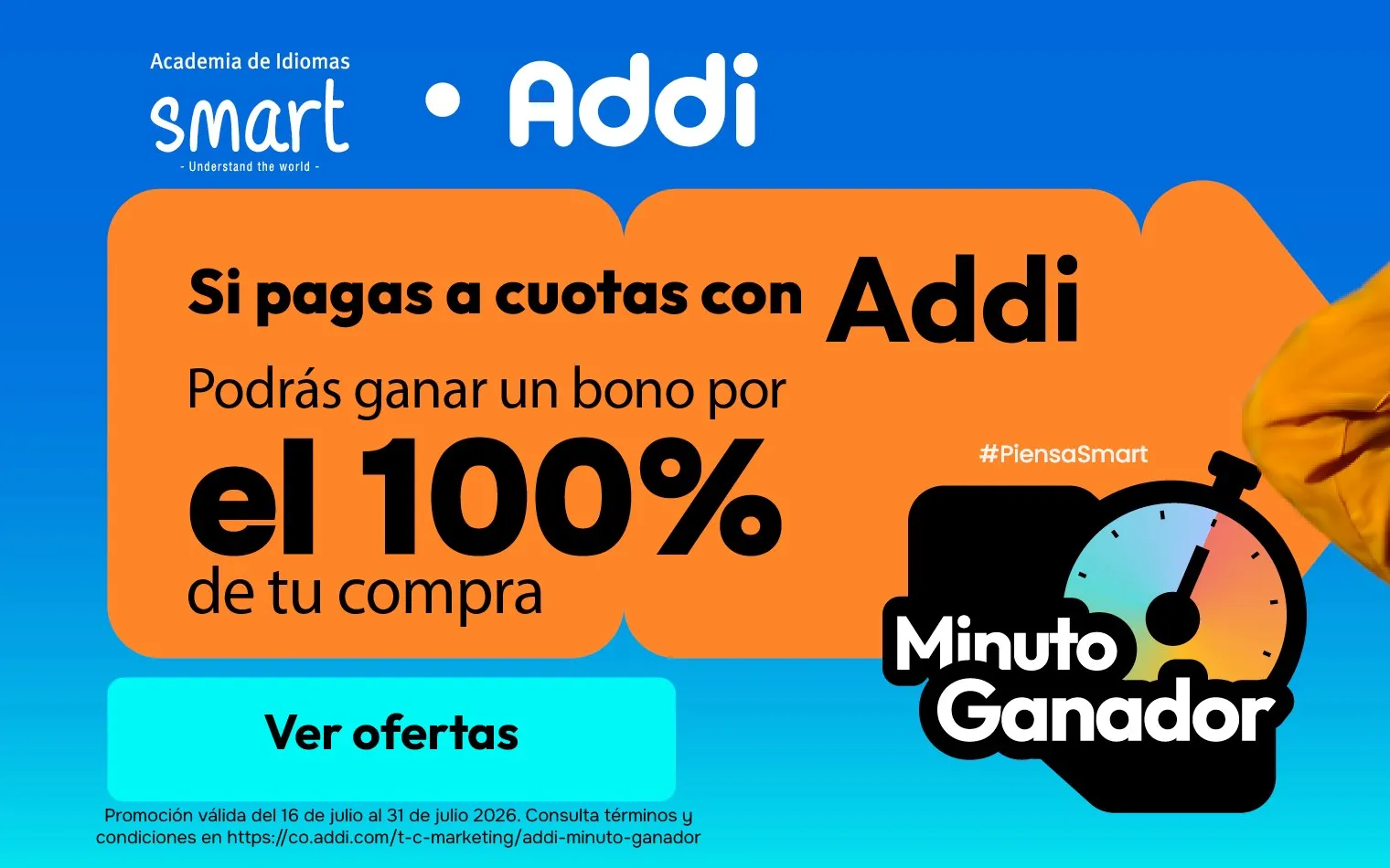 Si pagas a cuotas con Addi, gana un bono por el 100% de tu compra