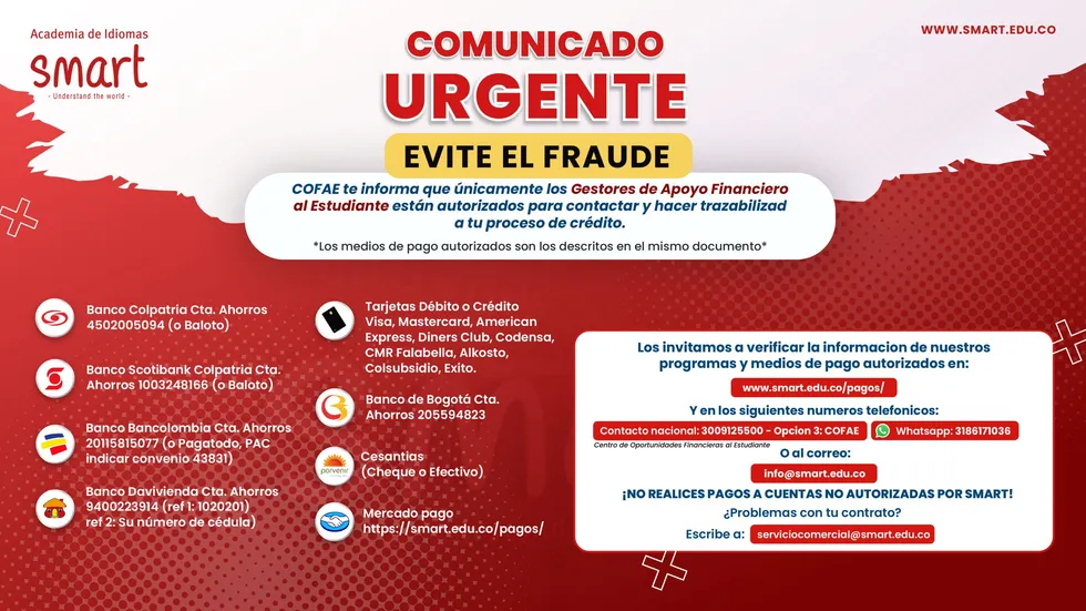 Formas de pago SMART